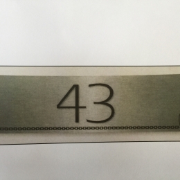 Signage - Apartment Door number (43)